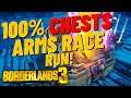 100% Chest Completion ARMS RACE Run! Borderlands 3