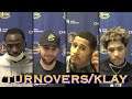 📺 Oubre uses Klay (birthday) as excuse to end Q&A 😂 Stephen Curry/Juan/Draymond on turnovers, b2b