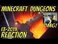 Minecraft Dungeons - E3 2019 - Gameplay Reveal Trailer - Reaction