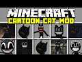 Minecraft NEW CARTOON CAT MOD / CARTOON DOG, CARTOON CAT, CARTOON MONSTERS!! Minecraft Mods