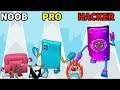 Noob vs PRO vs Hacker In MOBILE RUN 3D | Oggy & The Cockroaches