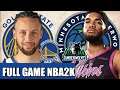 GSW vs MINESSOTA FULL GAME NBA2K NBA 2020-21 SEASON