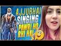 Ajju Bhai Singing Pawri Hori Hai Song | OP Reactions | Garena Free Fire