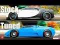 Forza Horizon 4: Stock vs Tuned! Bugatti Chiron vs Bugatti EB110 SS
