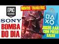 BOMBA SONY COMPRA PARTE DA EPIC GAMES / AAA com preço baixo PSN / Trailer Homem-aranha e mais !!!