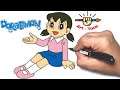 how to draw shizuka from Doreman step by step
