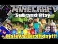 Build In Our 100 Person Survival Server + Haley's Birthday!!!