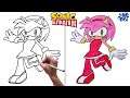 How to Draw Amy Rose Easy Step by Step || sonic the Hedgehog
