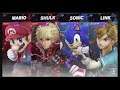 Super Smash Bros Ultimate Amiibo Fights – Request #14595 Mario & Shulk vs Sonic & Link