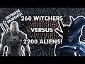 260 WITCHERS VS 2200 ALIENS! | Geralt Versus Xenomorph | UEBS