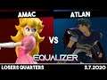 Amac (Peach) vs Atlan (Marth) | Melee Losers Quarters | Equalizer #4