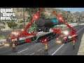 GTA 5 Real Life Mod #258 Rotator Lifts Up Fuel Tanker Onto A Trailer After It Burned Down In A Fire