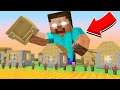 HEROBRINE TROLLED THE VILLAGE IN MINECRAFT! VILLAGERS WERE ATTACKED BY HEROBRINE CHALLENGE Animation