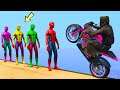 GTA 5 Crazy Ragdolls SPIDERMAN vs Ghost vs Minecraft jumps/fails (Euphoria Physics Funny moments)