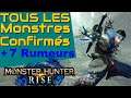 Monster hunter Rise - Tous les monstres confirmés + 7 rumeurs