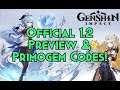 Official 1.2 Livestream Review + Primogem Codes - Genshin Impact
