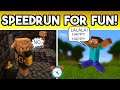 Minecraft First Speedrun In 2021!! (Speed Running on Console!)