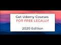 |2020| GET Udemy Online Courses FOR FREE, LEGALLY!