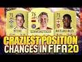 CRAZIEST POSITION CHANGES IN FIFA 20!