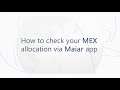 How to check your MEX allocation via Maiar app