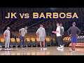 📺 Kuminga loses to Leandro Barbosa in 3-pt contest at Warriors morning shootaround before LA Lakers