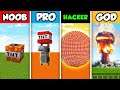 Minecraft NOOB vs. PRO vs. HACKER vs GOD : LAVA NUKE TNT CHALLENGE in Minecraft!
