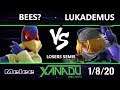 S@X 336 SSBM - Lukademus (Sheik) Vs. Bees? (Falco) Smash Melee Losers Semis