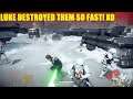Star Wars Battlefront 2 - Luke destroyed Star Killer base Super quick!  He's not even a force ghost!