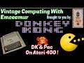ATARI 400, 8-Bit Donkey Kong & Pac Man! Vintage Computing - Emceemur