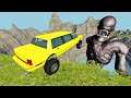 Deep Pit Jumping With Alien - Beamng Drive | TrainWorld