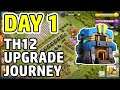 LET'S UPGRADE TH12 - DAY 1 - Going to the Shop, Getting a New Base, Beginning Upgrades