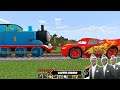 Lightning McQueen vs Thomas Tank Engine in Minecraft - Coffin meme