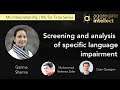 Screening and analysis of specific language impairment | AISC
