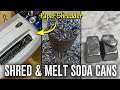 Shredding And Melting Soda Cans With A Paper Shredder - Simple DIY Recycling At Home