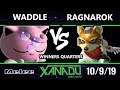 S@X 323 SSBM - waddle (Jigglypuff) Vs. Ragnarok (Fox) Smash Melee Winners Quarters