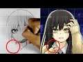 Easy way to draw anime for beginners Using Grid | How to draw MIKO YOTSUYA - Anime MIERUKO-CHAN