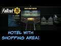 Fallout 76: Hotel with Shopping Area Build!