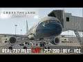 Cross the Land Westbound 2021 | Flight Factor 757 flown by REAL 737 Captain | BEY - VCE | X-Plane 11