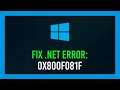 FIX: .NET Framework 3.5 Error 0x800f081f