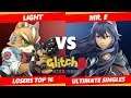 Glitch 8 SSBU - DEM | Mr. E (Lucina) Vs. Rogue | Light (Fox) Smash Ultimate Tournament Losers Top 16