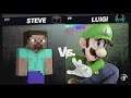 Super Smash Bros Ultimate Amiibo Fights – Steve & Co #49 Steve vs Luigi