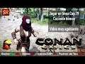 Conan Exiles Jugar en linea #19 Nueva Base Cazando hienas. Video muy agobiante | SeriesRol