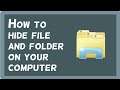how to hide file and folder on your computer very esay trick this for you video created by (teg)