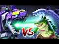 MECHA SHARKJIRA VS GODZILLA SHARKJIRA and Hulk Sharkjira - Kaiju-shark battle in Hungry Shark World