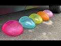 Experiment Car vs Water Balloons in SLOW MOTION | Crushing Crunchy & Soft Things by Car | Test Ex