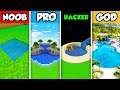 Minecraft NOOB vs. PRO vs. HACKER vs GOD : LUXURY SWIMMING POOL BUILD CHALLENGE in Minecraft!