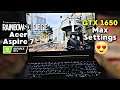 Tom Clancys Rainbow Six Siege on GTX 1650 Ultra Max Graphics Gameplay on Acer Aspire 7 🎮