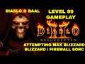 Diablo 2 Resurrected - level 99 Blizzard Firewall Sorc - Attempting Max Blizz Damage - Diablo & Baal