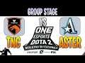 TNC Predator  vs Team Aster | Bo2 | Group Stage ONE Esports Dota 2 Singapore 2019 | Spotnet Dota2