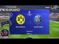Borussia Dortmund Vs PSG UCL Round of 16 eFootball PES 2020 || PS3 Gameplay Full HD 60 FPS